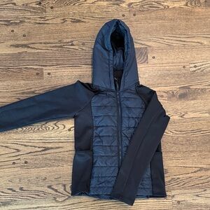 Athleta Kids Black Hooded Jacket L